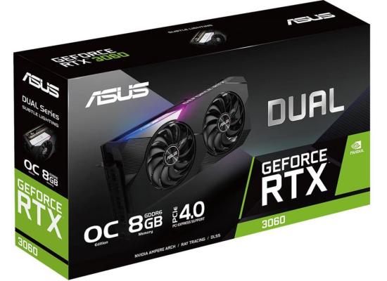 ASUS Dual GeForce RTX™ 3060 8GB GDDR6 OC Edition Axial-Tech Fans Graphic Card product thumbnail 2