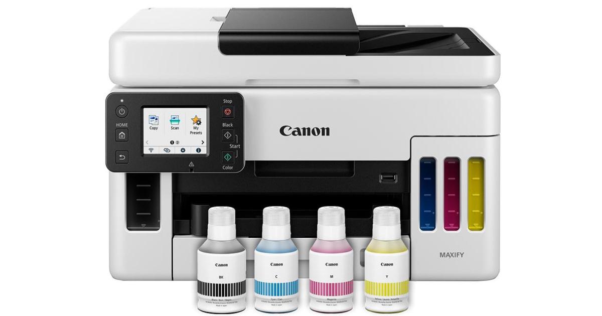 Canon MAXIFY GX6040 Ink Tank All-in-One Wireless Multi-function Machine (Copy/Print/Scan) w/ Automatic Document Feeder - White
