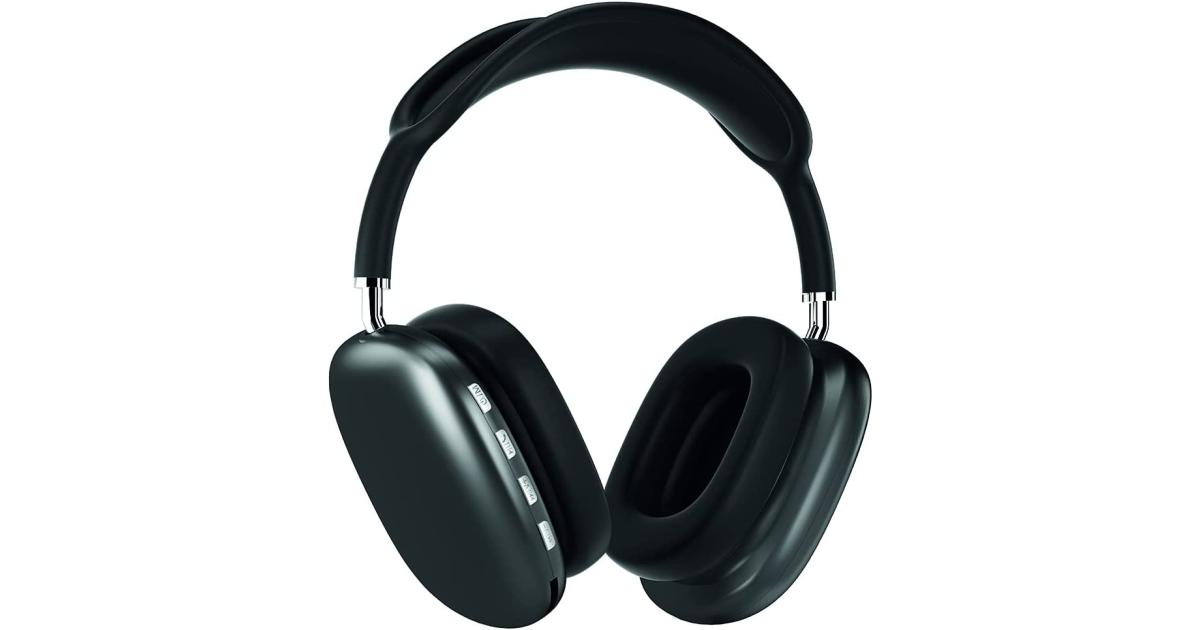 سماعة رأس Promate AirBeat Wire & Wireless Ergonomic Over Ear Adjustable Bluetooth 5.0 w/ Mic FM Radio TF Card Slot - Black