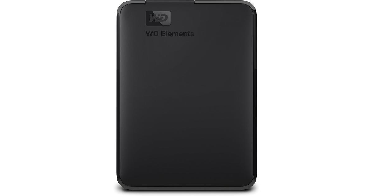 هارديسك (HDD) WD 4TB Elements Portable HDD External USB 3.0 For PC & Mac Plug & Play Ready - Black