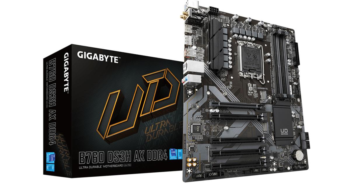 GIGABYTE B760 DS3H AX WiFi 6E Intel B760 ATX DDR4 2x M.2 PCIe 4.0