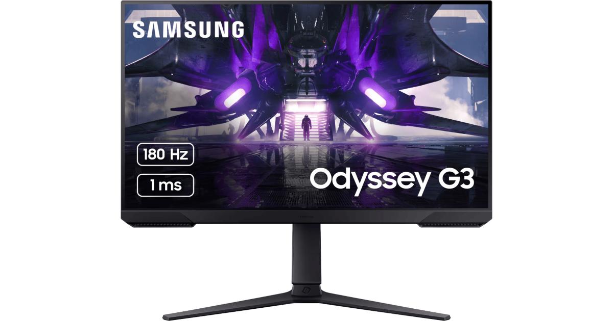 SAMSUNG Odyssey G3 (G30D) 27" Full HD 180Hz 1ms HDR10 3-Sided Border-Less Adjustable Stand AMD FreeSync w/ Display Port & HDMI