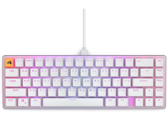 Glorious GMMK2 65% - RGB Compact Keyboard TKL Hot Swappable Mechanical, Linear Switches, Wired, Arabic / English Layout - White product thumbnail 2