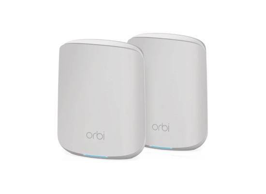 NETGEAR (RBK352) Orbi Mesh AX1800 (Up to 1.8 Gbps) Wi-Fi 6 Dual Band Router with 1 Satellite Extender Whole Home Coverage up to 2,500 sq. ft. and 30 Devices (2-Pack) product thumbnail 2