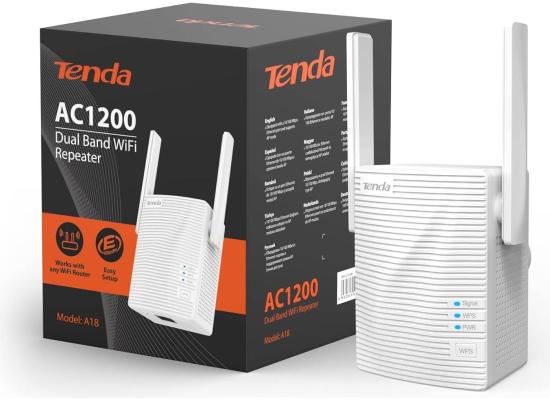 Tenda A18 AC1200 Dual Band Universal Wi-Fi Repeater, Broadband/Wi-Fi Extender, Wi-Fi Booster/Hotspot, with 1 Ethernet Port, works with all broadband providers product thumbnail 2