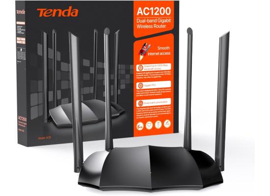 Tenda AC8 AC1200 Gigabit Wi-Fi Router - Dual Band High Speed Wireless Internet Router, 3xWAN/LAN Gigabit Ports, 4x6dBi Antennas, MU-MIMO, Beamforming, IPv6, Guest Wi-Fi product thumbnail 2