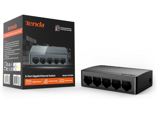 Tenda SG105M 5-Port Gigabit Switch, Unmanaged Home Ethernet Switch, Office Ethernet Splitter, Plastic Case product thumbnail 2