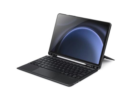 DUX DUCIS [DK] Series Keyboard Case, Designed for Samsung Tab S9 FE 10.9" Detachable Touchpad Bluetooth Keyboard Charging, 80H Working Time, Tablet Leather Cover - Arabic / English Layout - Black product thumbnail 2
