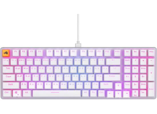 Glorious GMMK2 FULL-SIZE 96% - RGB Compact Keyboard TKL Hot Swappable Mechanical, Linear Switches, Wired, Arabic / English Layout - White product thumbnail 2