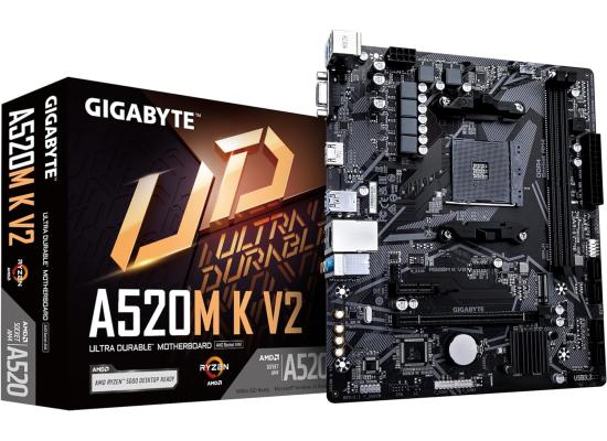 GIGABYTE A520M K V2 AMD A520 AM4 DDR4 Micro ATX Support AMD Ryzen 3000 & 5000 & M.2 SSD product thumbnail 2