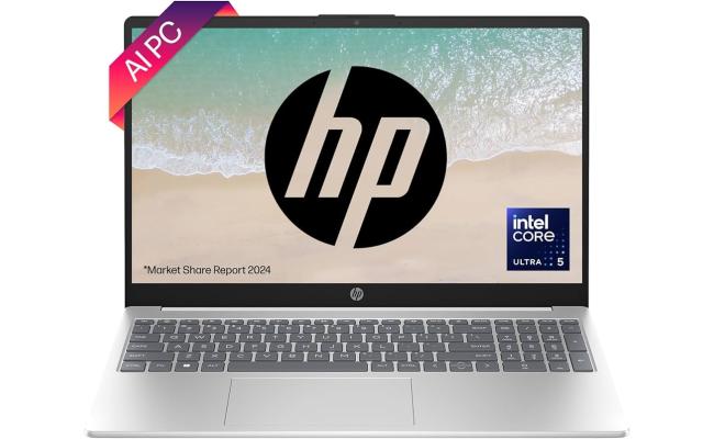 HP Laptop 15-fd1017ne (2024) NEW Intel Core Ultra 5 125H 14-Cores w/ High-Performance Processor & DDR5 Memory & IPS Display - Natural silver