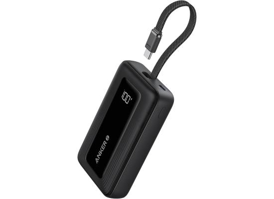 Anker A1689 Zolo Portable Charger, 20,000mAh 30W Power Bank with Built-in Lanyard USB-C Cable for Travel, Fast Charging Battery Pack - Black product thumbnail 2