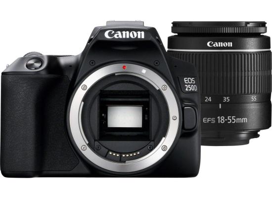 Canon EOS 250D 24.1 MP DSLR Camera w/ EF-S 18-55mm f/3.5-5.6 III Lens - Black product thumbnail 2