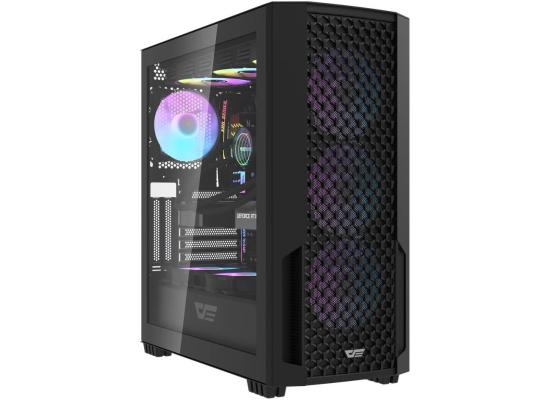 DarkFlash DF2100 Computer Case E-ATX/ATX/M-ATX/ITX, 4x pre-installed ARGB Fans, up to 360mm Radiators & 11x 120mm Fans Support, SPCC + ABS, 3x USB-A / 3.5mm Audio Jack Port - Black product thumbnail 2