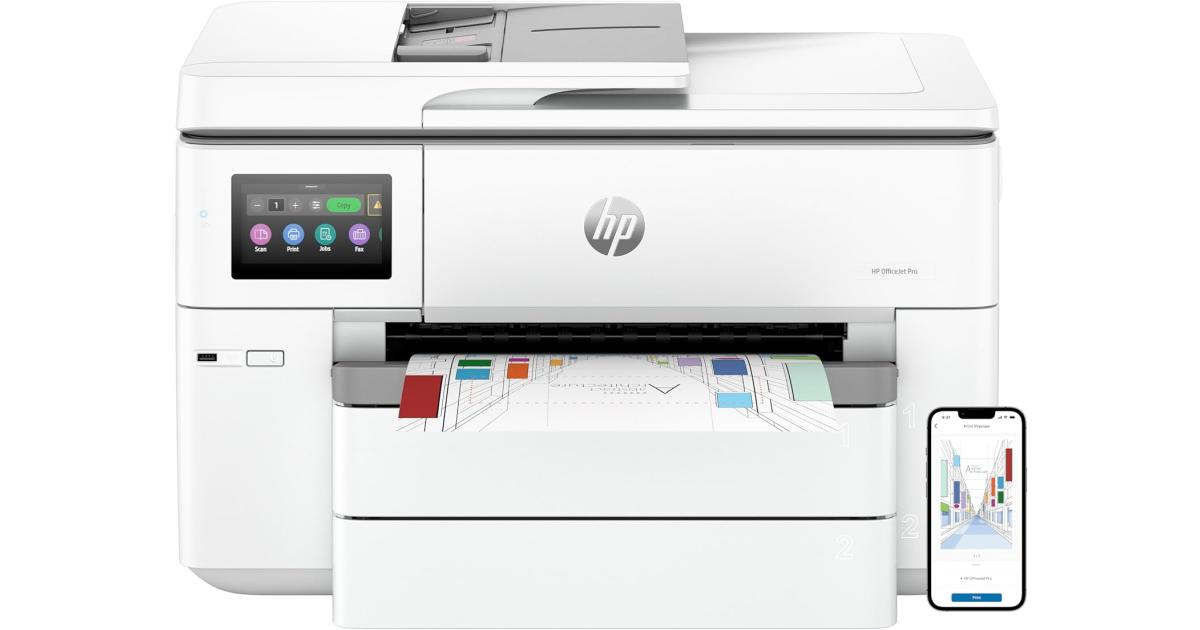 HP OfficeJet Pro 9730 All-in-One Wide Format A3 Color Printer with ...