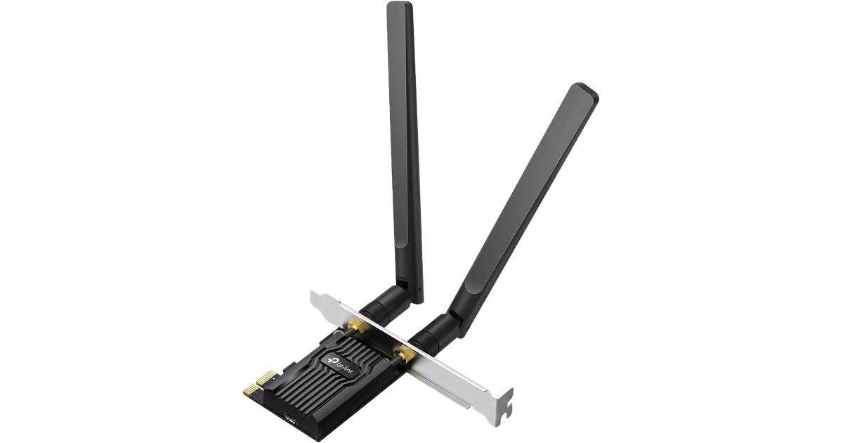 TP-Link Archer TX20E AX1800 WiFi 6 PCIe & Bluetooth 5.2 محول لاسلكي ثنائي النطاق MU-MIMO الكمون المنخفض للغاية لنظام التشغيل Windows 11 & 10