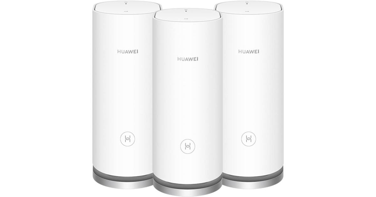 هواوي WS8100 WiFi Mesh 3 AX3000 ما يصل إلى 3000 ميجا بت في الثانية نظام WiFi شبكي منزلي كامل سلس وسريع توصيل أكثر من 250 جهازًا للمنازل المتوسطة الكبيرة - حزمة من 3