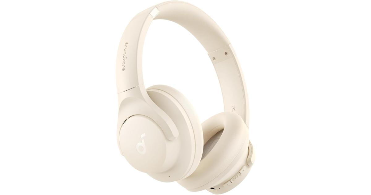 سماعات Anker Soundcore Q20i Wireless Hybrid Active Noise Cancelling 40H Long ANC Playtime Hi-Res Audio Big Bass Transparency Mode - White