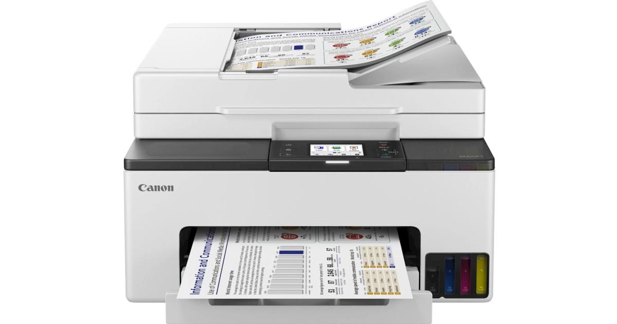 Canon MAXIFY GX2040 Ink Tank All-in-One Wireless & Network Multi-function Machine (Copy/Print/Scan/Fax) w/ Automatic Document Feeder - White