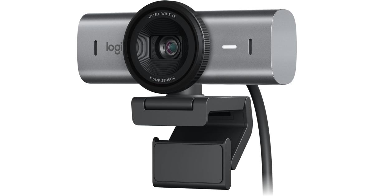 كاميرات ويب Logitech MX Brio Ultra HD 4K Streaming 1080p at 60 FPS USB-C Cover For Microsoft Teams, Zoom, Google Meet - Graphite
