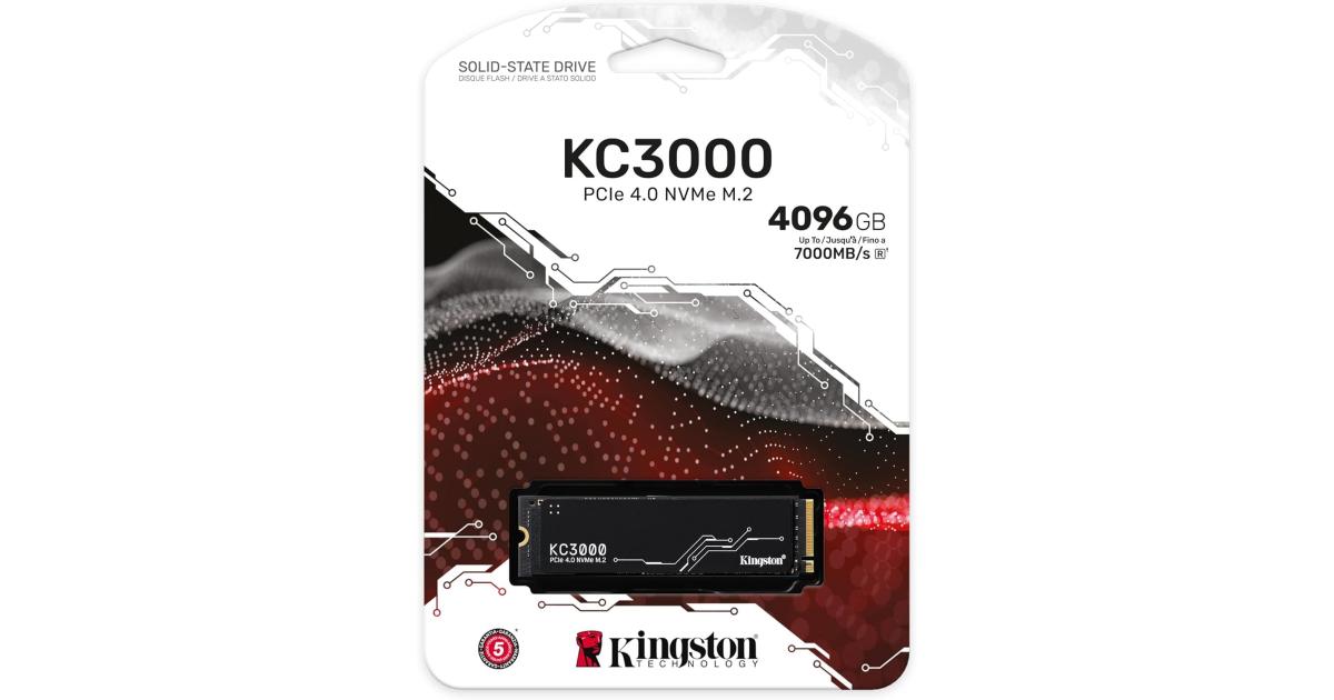 Kingston KC3000 PCIe 4.0 NVMe M.2 SSD High Performance Storage For
