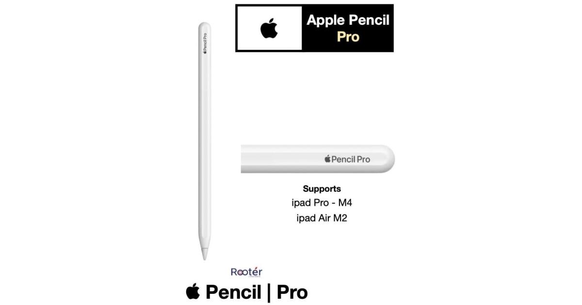 أدوات Apple NEW Pencil Pro المتقدمة، حساسية مثالية للإمالة والضغط، وزمن وصول منخفض رائد في الصناعة لتدوين الملاحظات والرسم والفنون. يعلق ويشحن ويقترن مغناطيسيًا