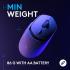 Logitech G309 Lightspeed Wireless Gaming Mouse, Lightweight, LIGHTFORCE Hybrid Switches, Hero 25K Sensor, 86g & 300+ hr Battery Life with AA Battery, 6 Programmable Buttons, PC & Mac -White