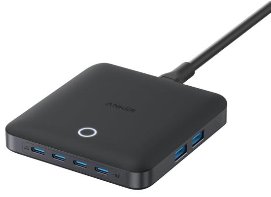 Anker Nano Charging Station, 130W Fast Charging, 6-Port Slim USB C Charger with 4 USB C, 2 USB A Ports, Compact, for iPhone 17, iPad, MacBook, Pixel, Galaxy, Home, Office and Travel - Black product thumbnail 2