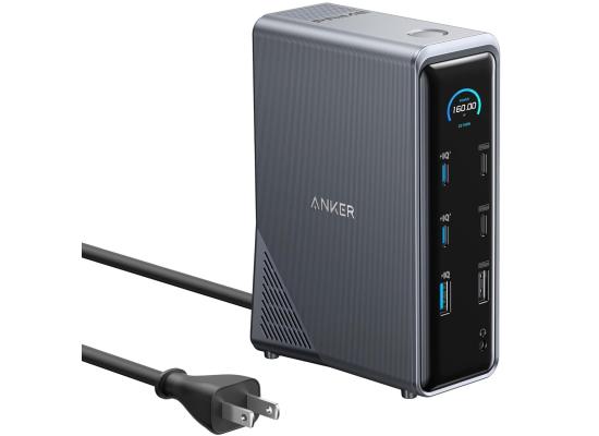 Anker Prime Docking Station, 14-1 Port with 160W Max Output, 10Gbps Fast Data Transfer, Real-Time Smart Interface, Audio and Ethernet Ports, Dual 4K Displays for Dell, HP, Lenovo and More product thumbnail 2