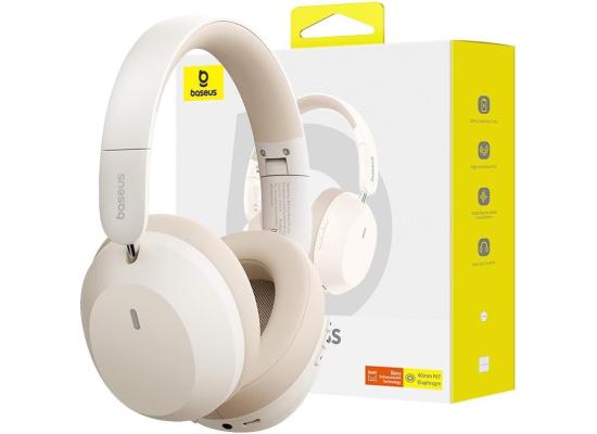 Baseus Bass 35 Max Wireless / Wired on Ear Headphones with 46 hours of Operation and Quick Charge - White product thumbnail 2