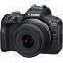 Canon EOS R100 KIT ( w/RF-S18-45mm + RF-S55-210mm ) Mirrorless Camera Body, APS‑C Sensor, 24.1 Megapixels, 4K Video (24p), Dual Pixel CMOS AF, 6.5 fps Burst Shooting, Lightweight Vlogging Camera for Entry-Level Creators, Black