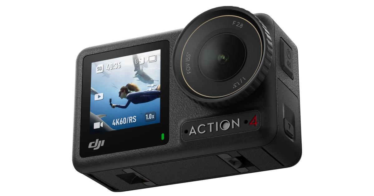 DJI Osmo Action 4 Adventure Combo, 4K/120fps Waterproof Action Camera with a 1/1.3-Inch Sensor, 10-bit & D-Log M Color Performance, Up to 7.5 h with 3 Batteries, Outdoor Camera for Travel, Biking