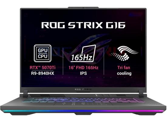 ASUS ROG Strix G16 (2025) G614PR NEW 9Gen AMD Ryzen™ 9 8940HX 16-Cores w/ Nvidia RTX 5070 TI 12GB DDR7 & 16" IPS 165Hz Display - Eclipse Gray product thumbnail 2