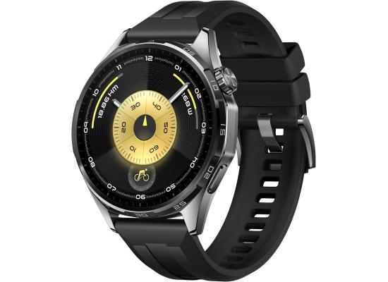 HUAWEI WATCH GT 6 GPS 46mm Smart Watch, 1.47''AMOLED Touchscreen, up to 21 days battery life, Cycling,100+ Sports Mode, iOS & Android, All-day Health Monitoring, Emotional Wellbeing, Black