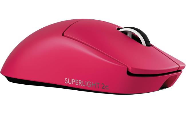 Logitech G PRO X SUPERLIGHT 2 LIGHTSPEED Wireless 4K Polling Lightweight LIGHTFORCE Hybrid Switches HERO 2 Sensor 32,000 DPI USB-C Charging, PC & Mac - Magenta