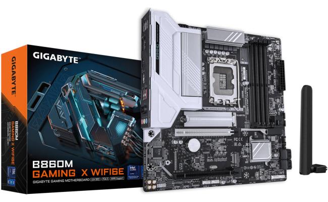 GIGABYTE B860M Gaming X WIFI6E LGA 1851 M-ATX Motherboard, Intel B860 Chipset, 4x DIMM DDR5 Slots, Up to 256GB Max Memory, 1x PCIe 5.0 x16, 2x M.2 Slots