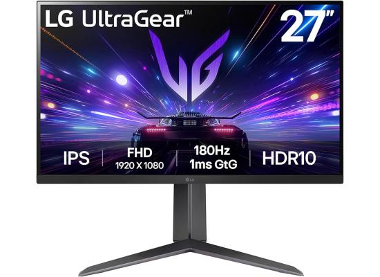 LG 27GS65F UltraGear 27" IPS Full HD 180Hz Refresh Rate, 1ms (GtG) Response Time, HDR 10 AMD FreeSync & NVIDIA G-Sync Technology Adjustable Stand , Black