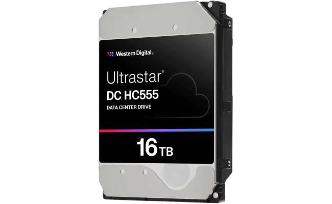 WD Ultrastar HC555 16TB Data Center HDD Storage, 3.5" Form Factor, SE Security, Up to 269 MB/s Transfer Rate, 512MB Cache Size, EAMR Recording Technology