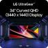 LG Ultragear 34G600A 34” 2K WQHD 1800R Curved 160Hz, 1ms HDR10 99% sRGB Dynamic Action Sync w/ Adjustable Stand & Built-in Speakers