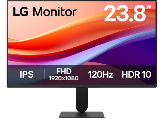 LG 24U411A-B 24" IPS Full HD 120Hz HDR10 1ms up to 99% sRGB Dynamic Action Sync Borderless Design Black Stabilzer HDMI & VGA Interface - Black