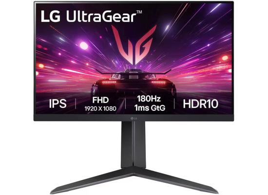 LG 24GS65F UltraGear 24" IPS Full HD 180Hz Refresh Rate, 1ms (GtG) Response Time, HDR 10 AMD FreeSync & NVIDIA G-Sync Technology Adjustable Stand , Black