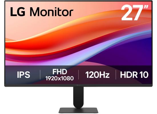 LG 27U411A-B 27" IPS Full HD 120Hz HDR10 1ms up to 99% sRGB Dynamic Action Sync Borderless Design Black Stabilzer HDMI & VGA Interface - Black