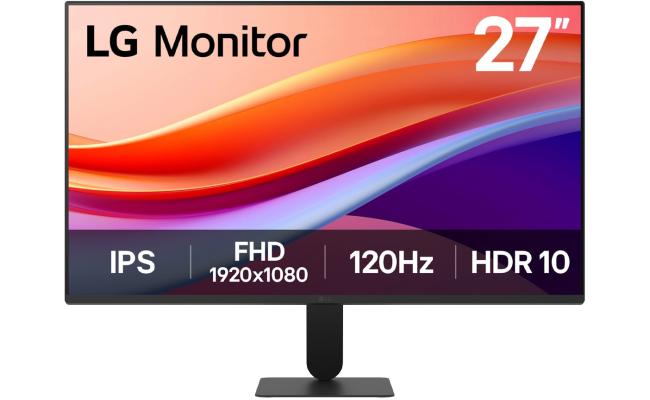 LG 27U411A-B 27" IPS Full HD 120Hz HDR10 1ms up to 99% sRGB Dynamic Action Sync Borderless Design Black Stabilzer HDMI & VGA Interface - Black