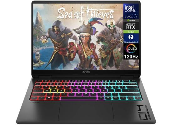 HP OMEN Transcend 14 (2025) 14-fb1013dx NEW Intel Core Ultra 7 Gen II 255H 16-Cores w/ NVIDIA RTX™ 5060 8GB DDR7 & 3K OLED 120Hz Display , Shadow Black product thumbnail 2