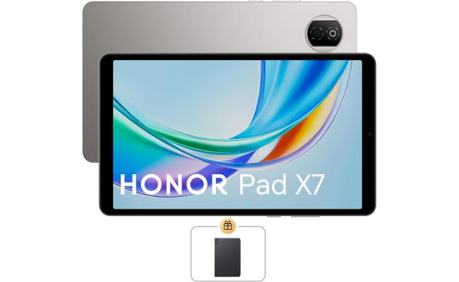 HONOR Pad X7 (2025) 8.7" Android WIFI Tablet (128GB Storage / 4GB + 4GB Memory) w/ Metal Unibody & Eye Comfort Display & BIG Battery + Free HONOR Cover , Space Grey