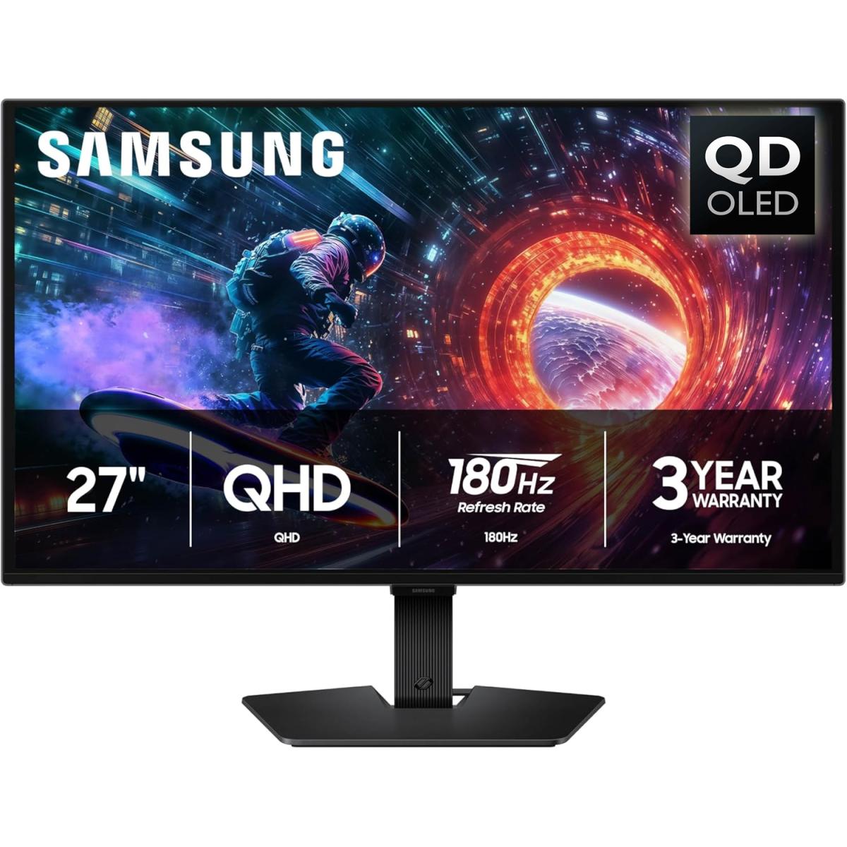 SAMSUNG Odyssey G5 (G50SF) 27" OLED 2K QHD 180hz 0.03ms HDR10 G-Sync compatible Glare Free OLED Safeguard w\/ Display Port & HDMI