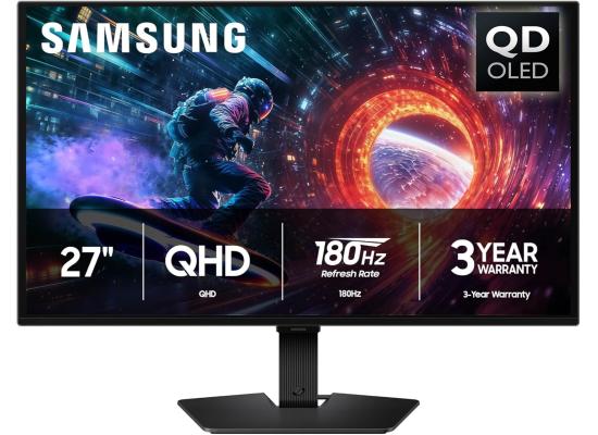 SAMSUNG Odyssey G5 (G50SF) 27" OLED 2K QHD 180hz 0.03ms HDR10 G-Sync compatible Glare Free OLED Safeguard w/ Display Port & HDMI