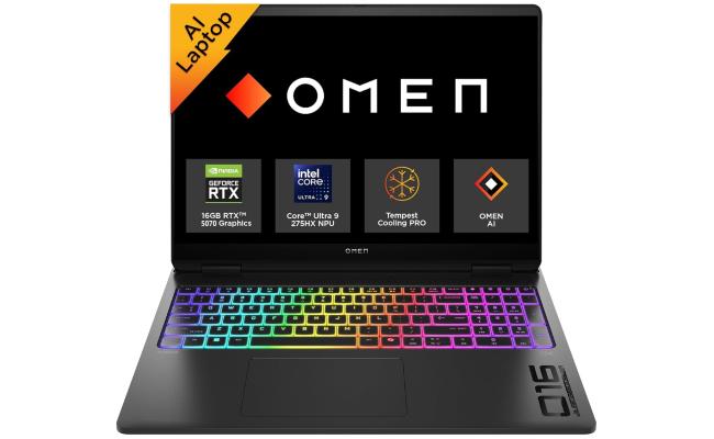 HP OMEN 16 (2025) 16-AN0119 NEW Intel Core Ultra 9 Gen II 285H 16-Cores w/ NVIDIA RTX™ 5070 8GB DDR7 & 2.5K IPS 240Hz Display , Shadow Black
