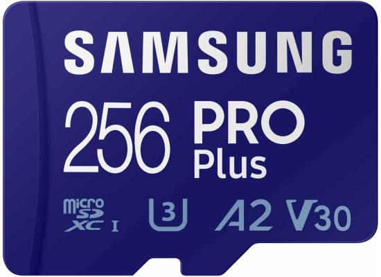Samsung PRO Plus 256GB microSD Memory Card microSDXC, Up to 180 MB/s, Full HD & 4K UHD, UHS I, C10, U3, V30, A2, for Android Smartphones, Tablets, GoPRO, and DJI Drone