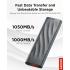 Lenovo PS8 1TB Portable SSD Fast Data up to 1050 MB/S Pocket-Sized External SSD Stylish Metal Body USB 3.2 Gen 2 , Grey